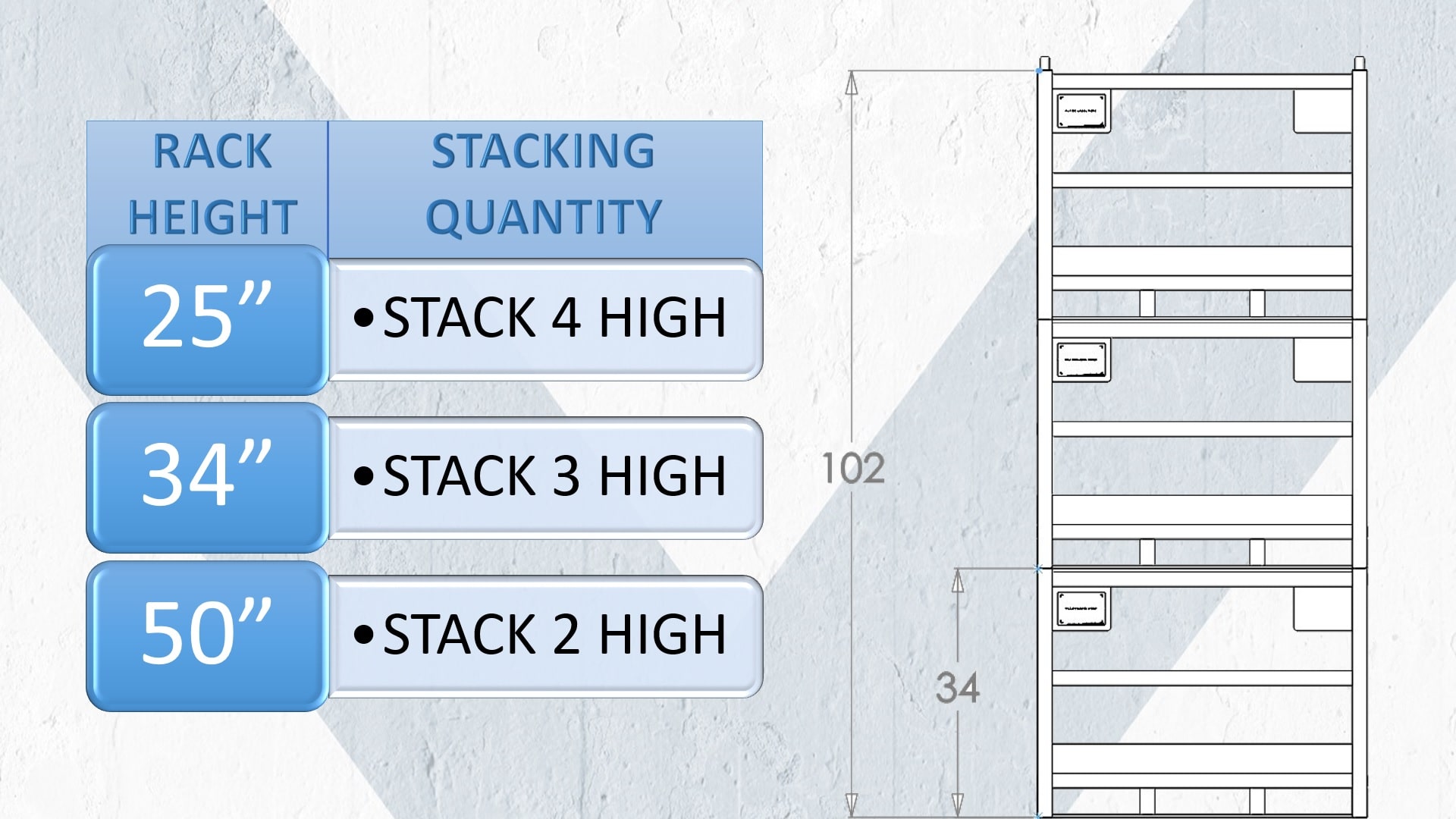 Optimize Stacking Racks