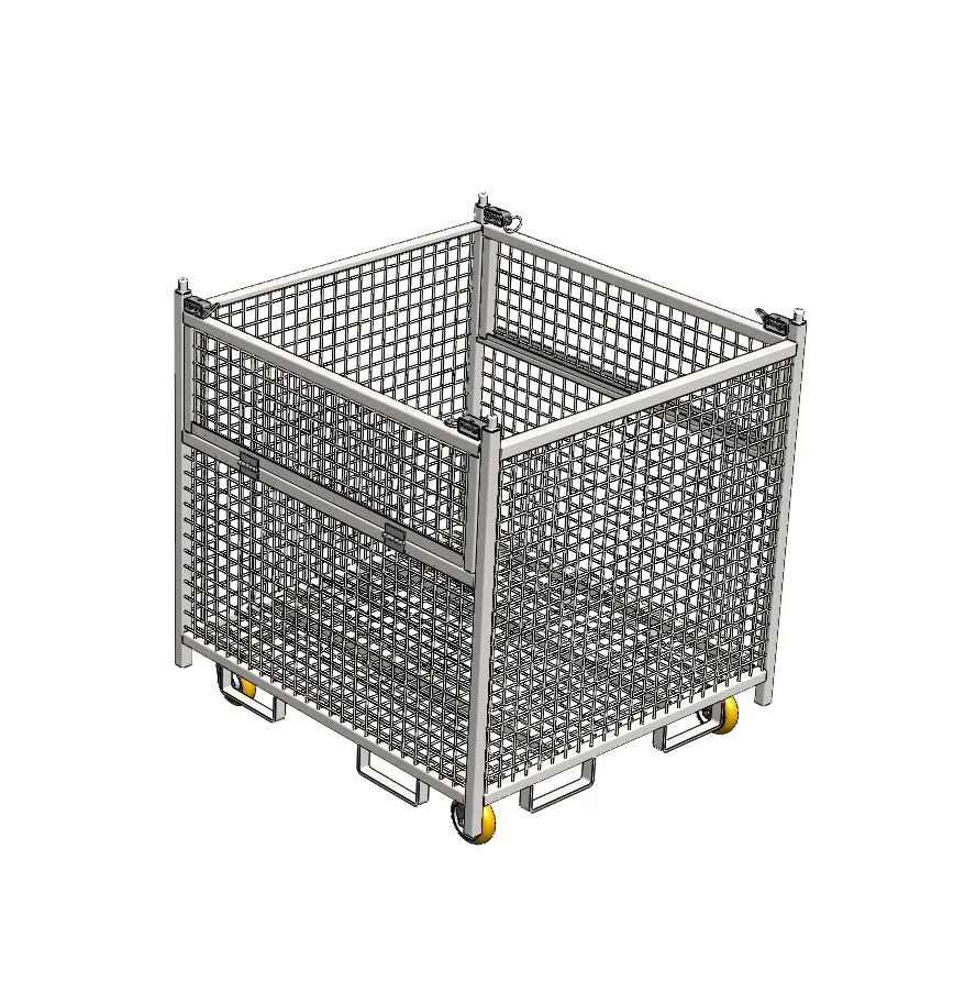 Custom Wire Basket with Casters
